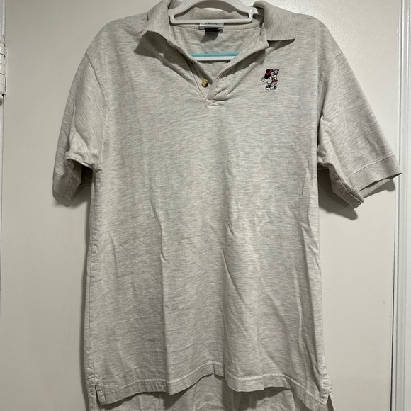 VTG 90s Disney Mickey Mouse Polo Shirt Mens Sz: L Gray Golf Rugby Preppy. - Picture 2 of 13